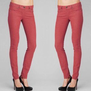 Paige Verdugo Skinny Jeans Brick Red size 23
